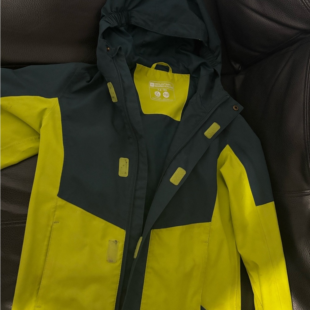 Vibrant Green and Yellow Kids Raincoat